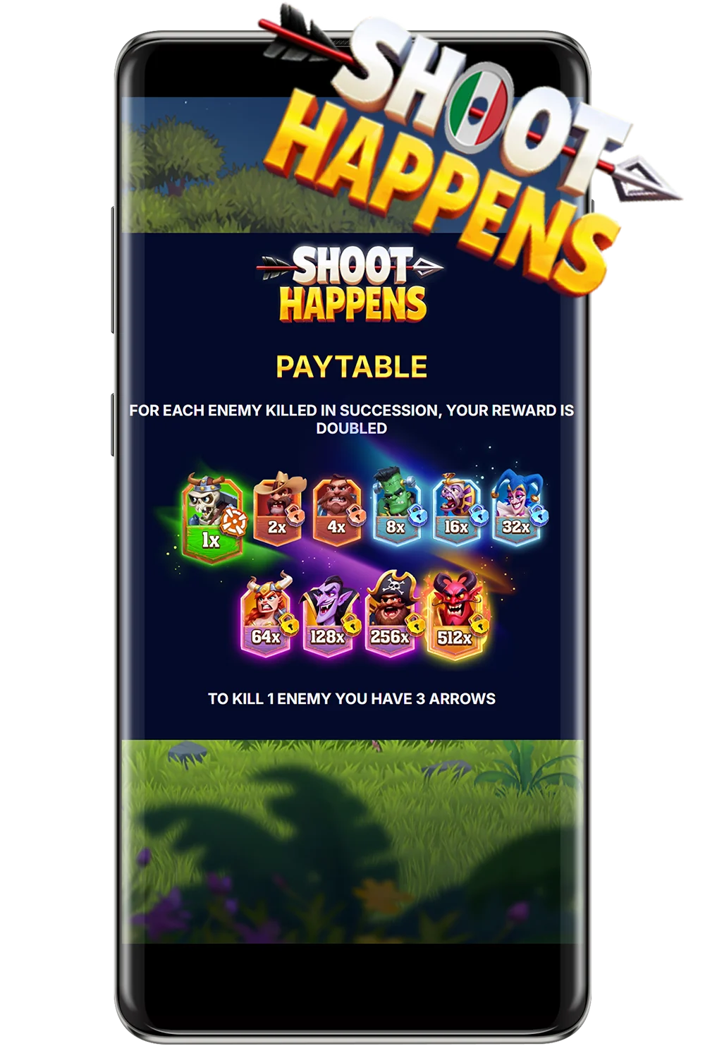 Screenshot dal sito ufficiale di Shoot Happens